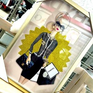 🛍️ DESIGNER CHANEL AUTHENTIC WALL ART 🖼️ FRAMED